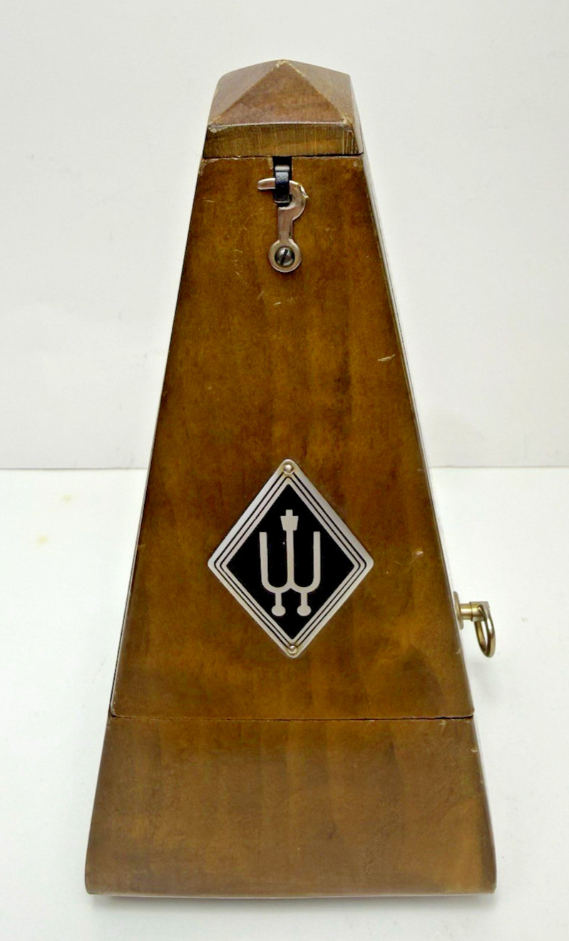 Vtg Wittner Maelzel Pyramid Metronome Wood 0345 February 1974 NOT Working German