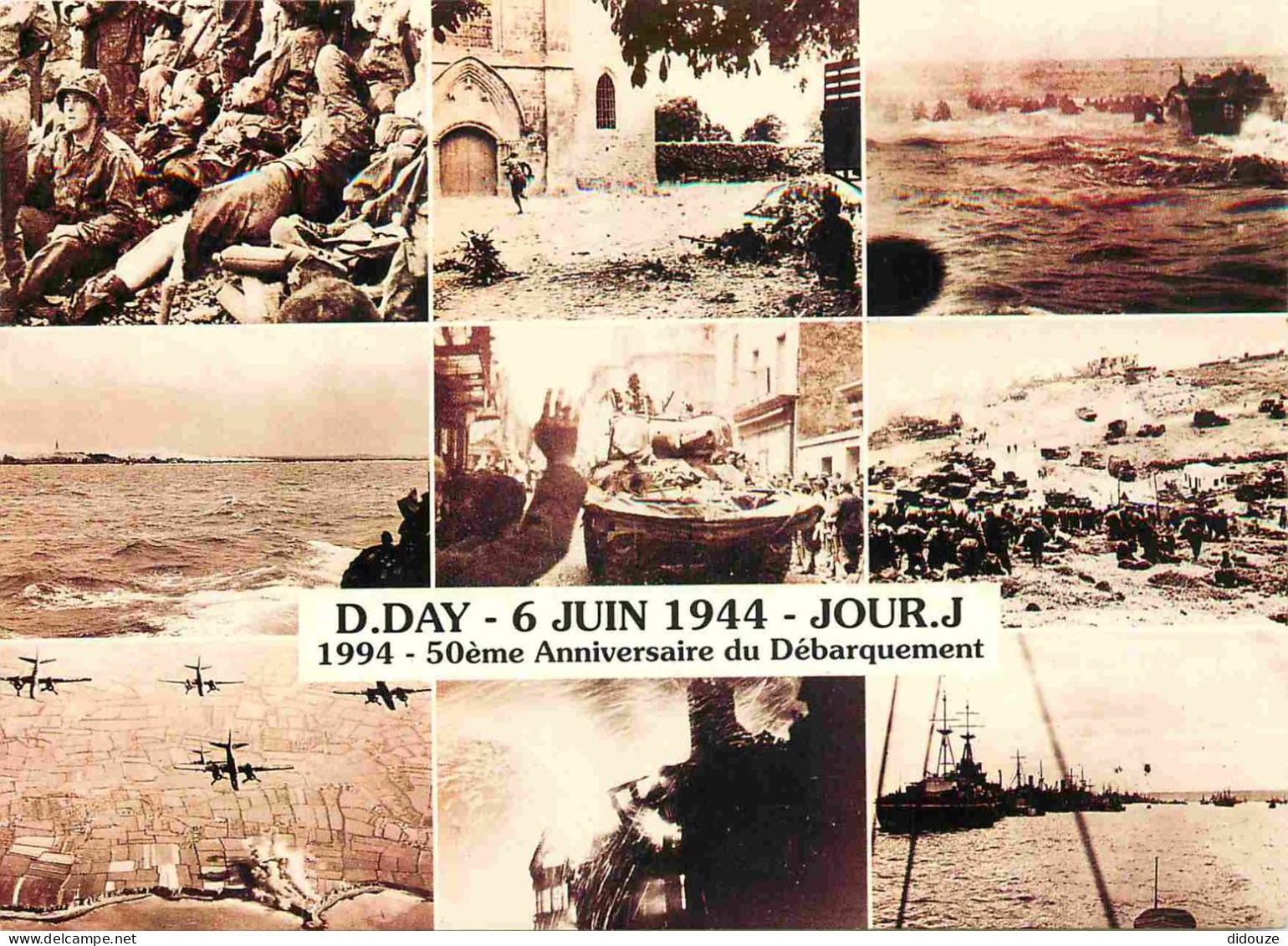 Postcard - Militaria - Landing of June 6, 1944 in Normandy - 1994 50th