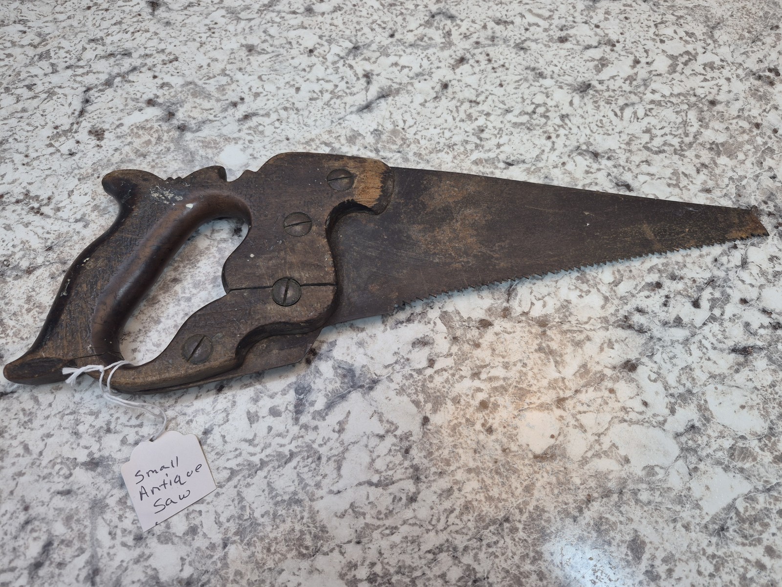 Antique E.C. Atkins & Co. Hand Saw Primitive Woodworking Tool Vintage Carpenter