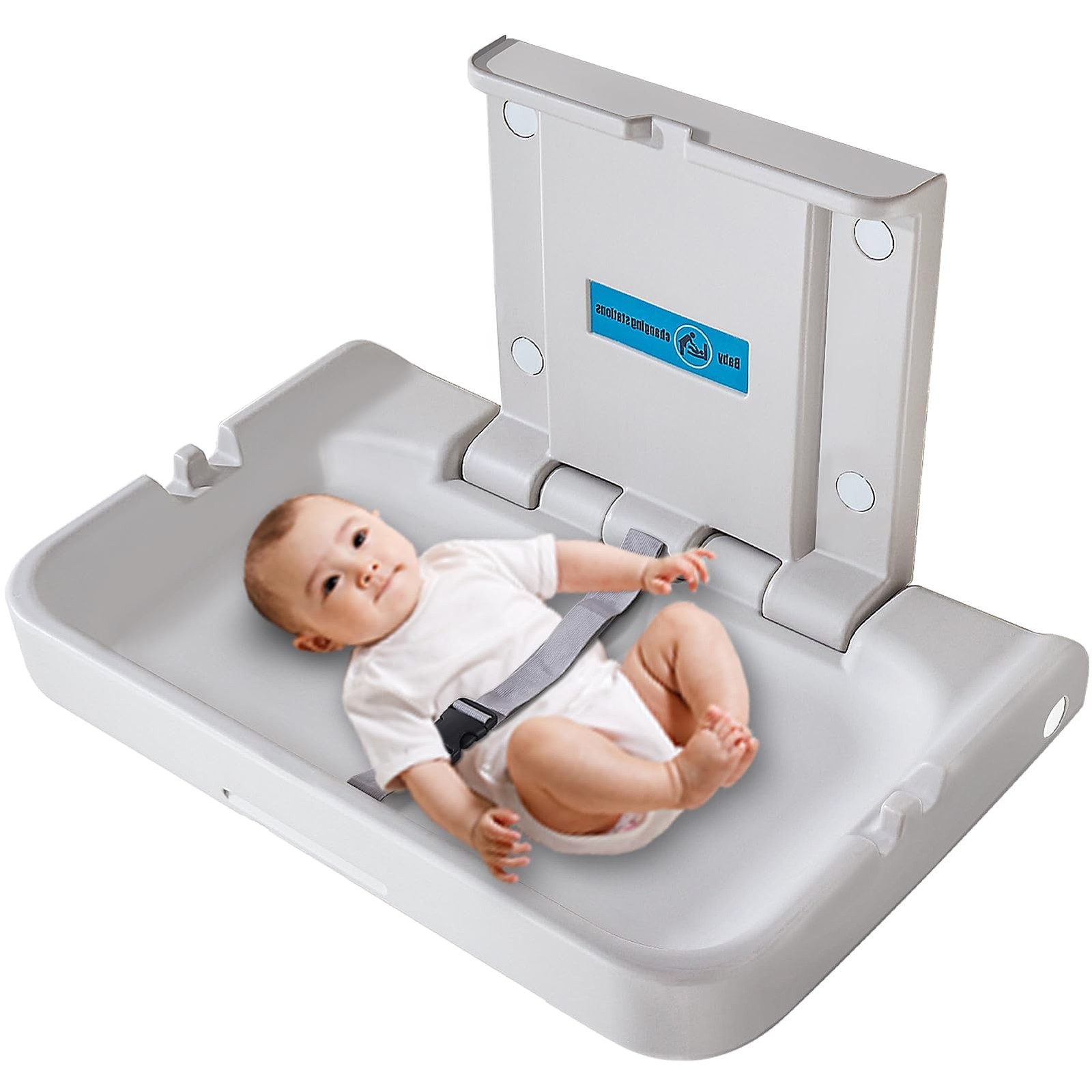 Fold Up Baby Changing Station Wall Mounted KSITEX Diaper Tables Changer