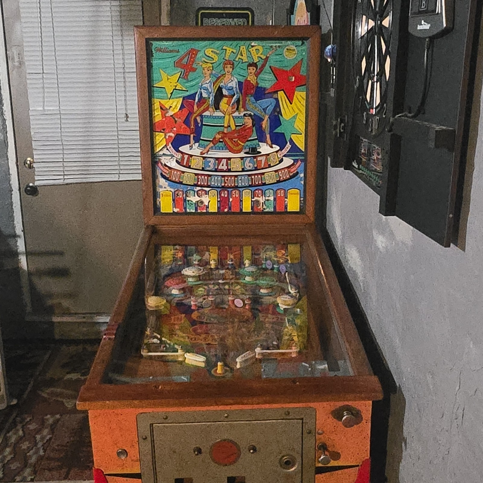 Williams 4 Star Original Pinball Machine Arcade Game Collectible Vintage 1960s
