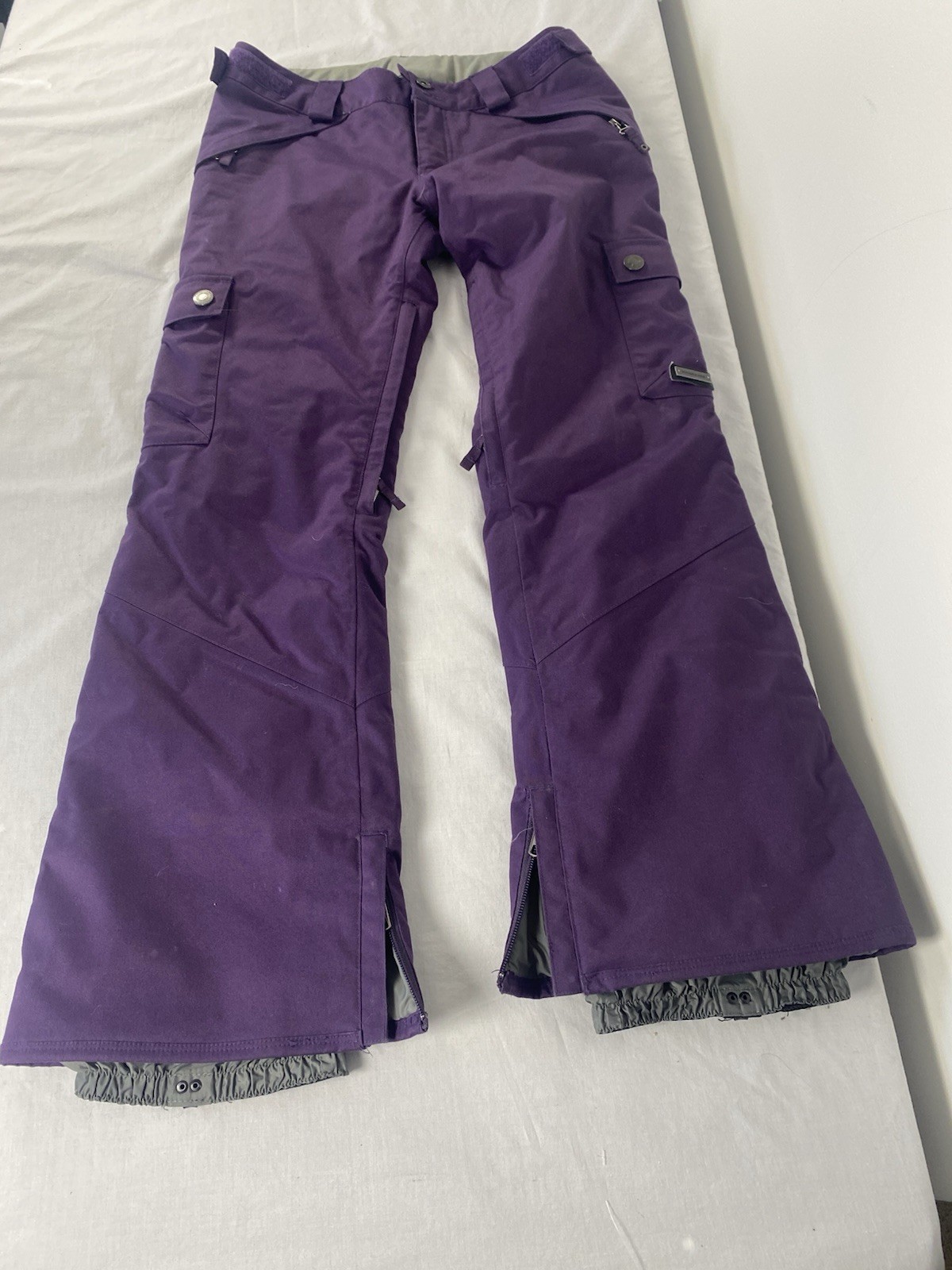Mens Foursquare Snowboard Ski Cargo Pants Size Small 32 X 30 Purple EUC