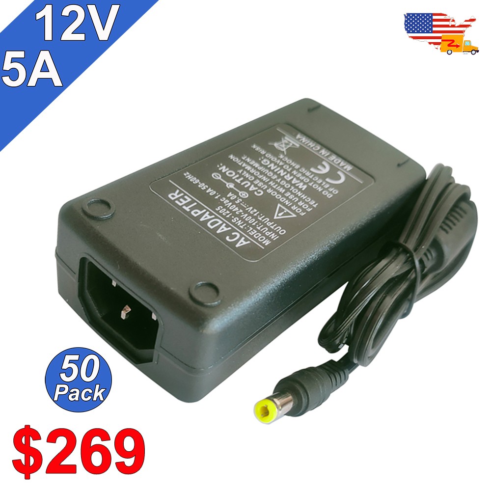 Universal Power Supply 12V 5A 60W 120V AC To DC 12 Volt Switching Power Supply