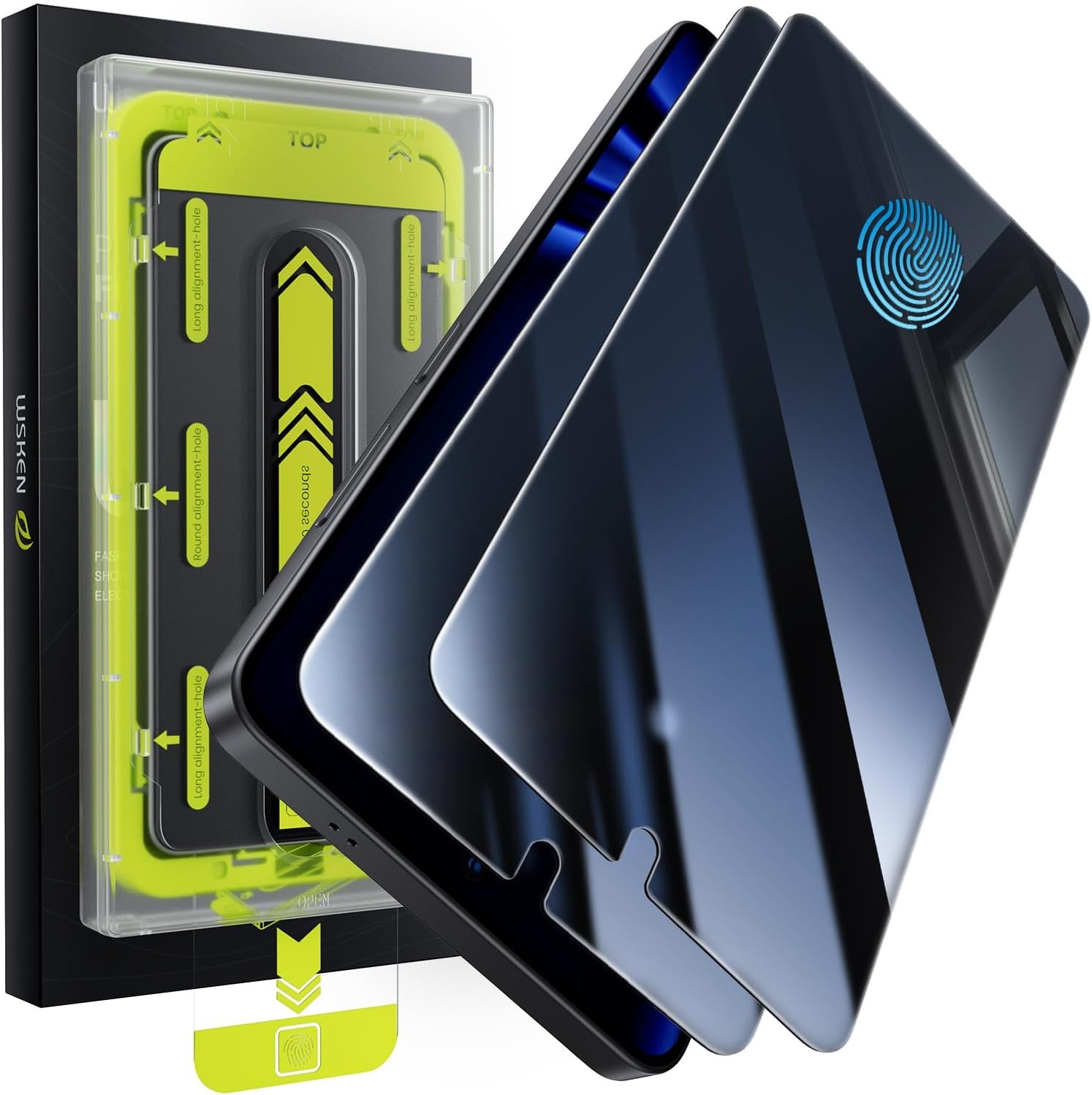 2 Pack Samsung Galaxy S26 Ultra Privacy Screen Protector & Fingerprint Unlock Su
