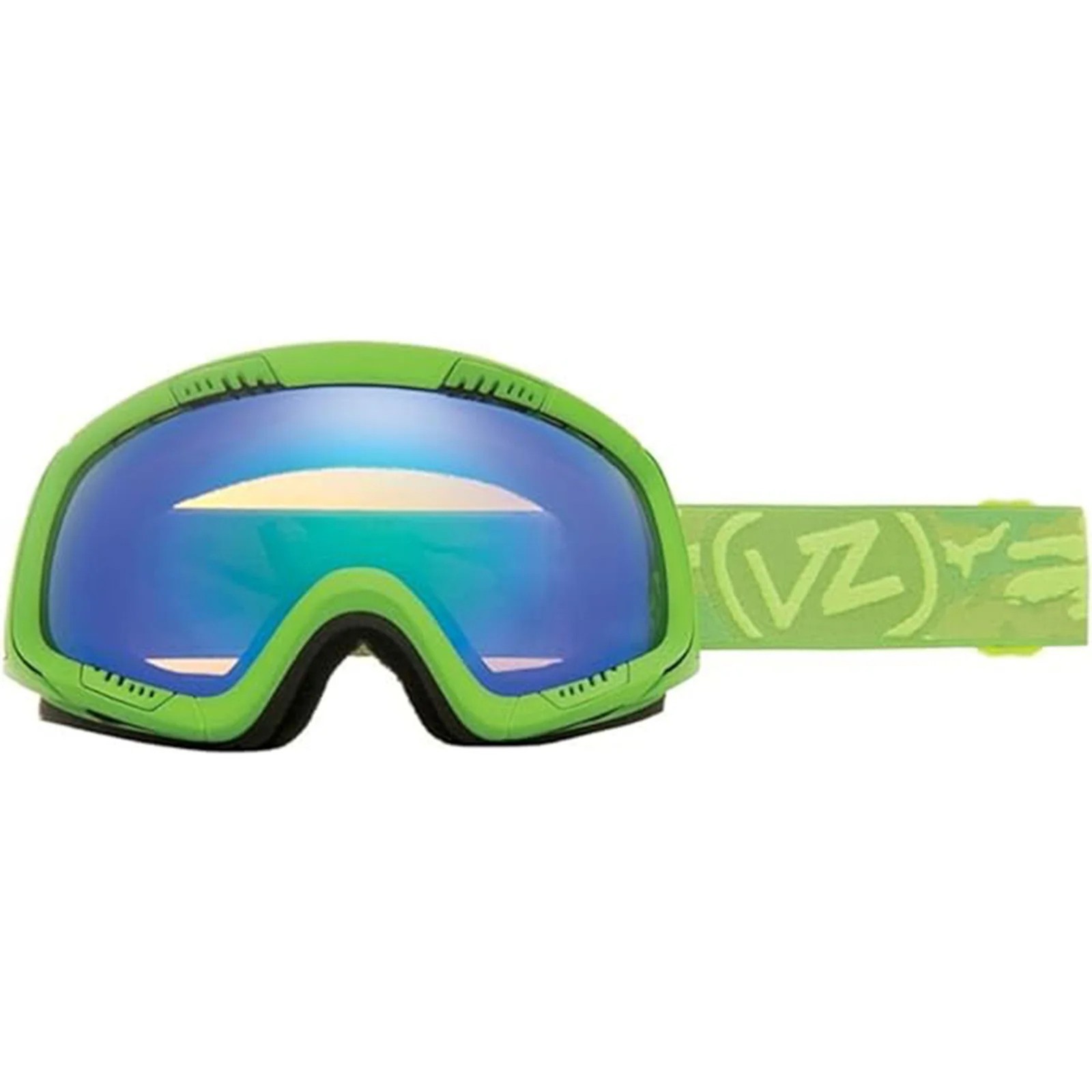 VonZipper Adult Feenom Snow Lime Satin/Quasar Chrome One Size Goggles