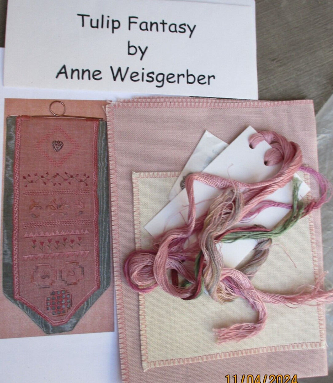 BELL PULL CROSS STITCH & EMBROIDERY KIT  -TULIP FANTASY ANNE WEISGERBER