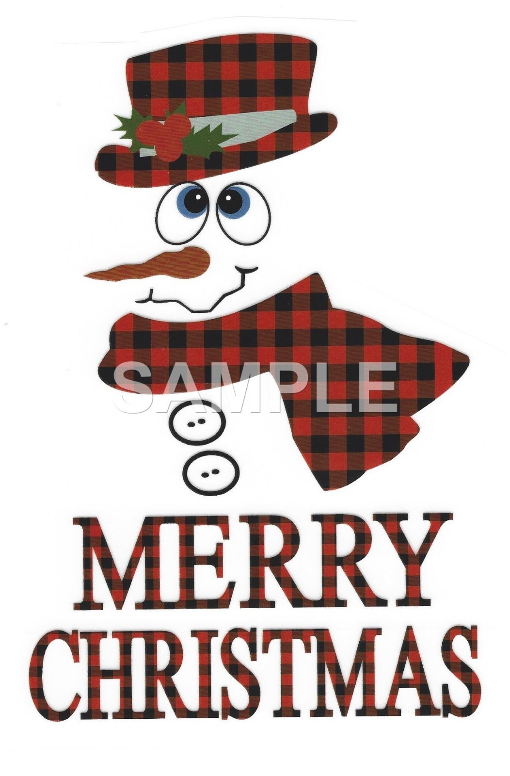 Christmas Snowman vinyl iron on transfer (SALE)