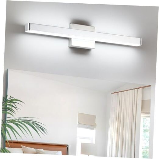 LED Modern Bathroom Vanity Light Bar (Cool White 24-Inch Chrome- Cool White