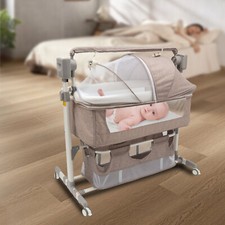 Smart Baby Bassinet Bedside Music Cradle Baby Bed Height Adjustable Crib 20kg