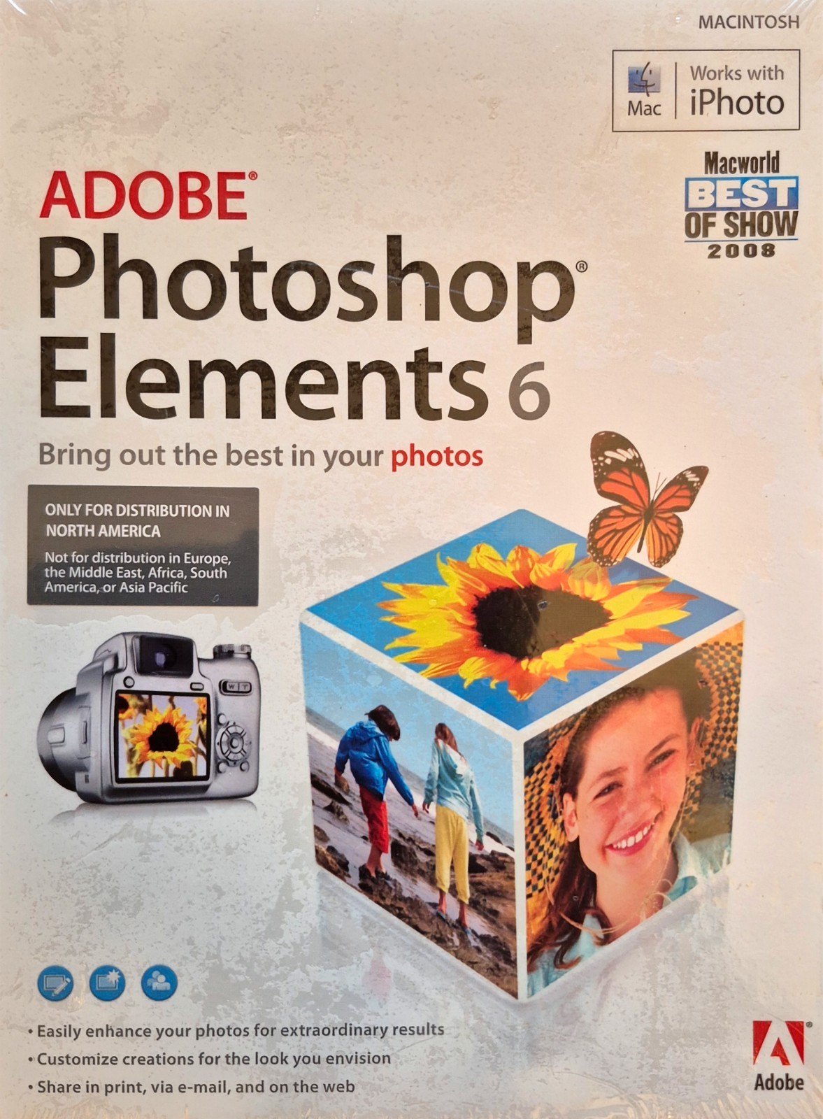 Adobe Photoshop Elements 6 Macintosh iPhoto Software and Getting Started Guide N