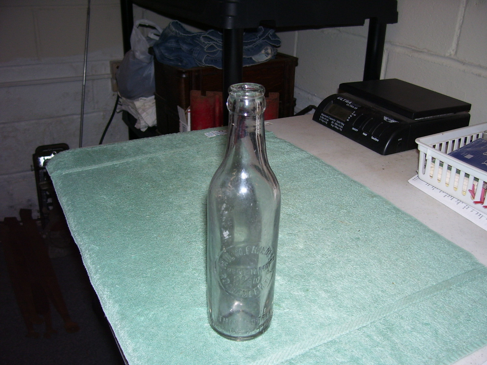VINTAGE PAUL FRIEDLER ROCHESTER NY EMBOSSED SODA BOTTLE 8 OUNCES