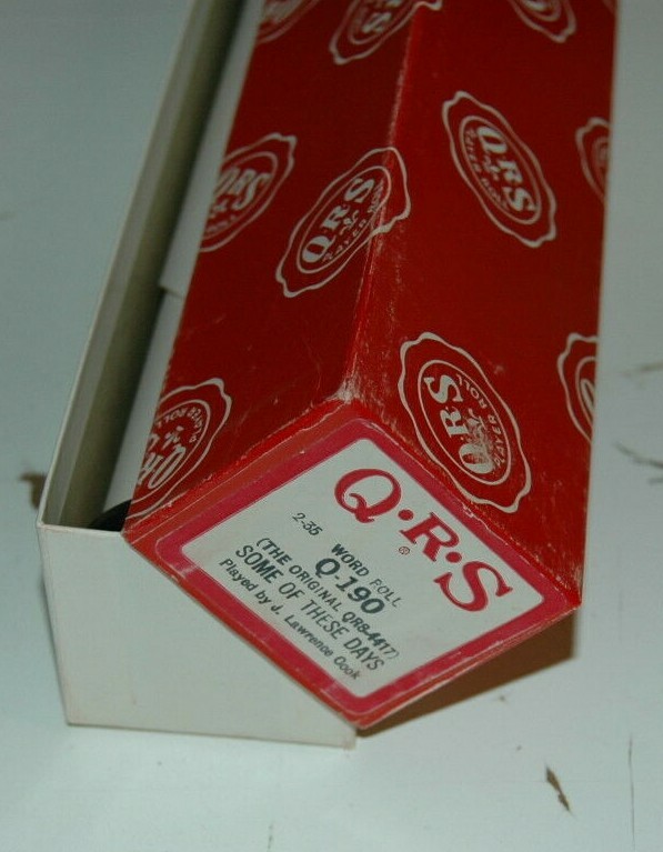  QRS Player Piano Word Roll Q-190 Some of These Days J Lawrence Cook