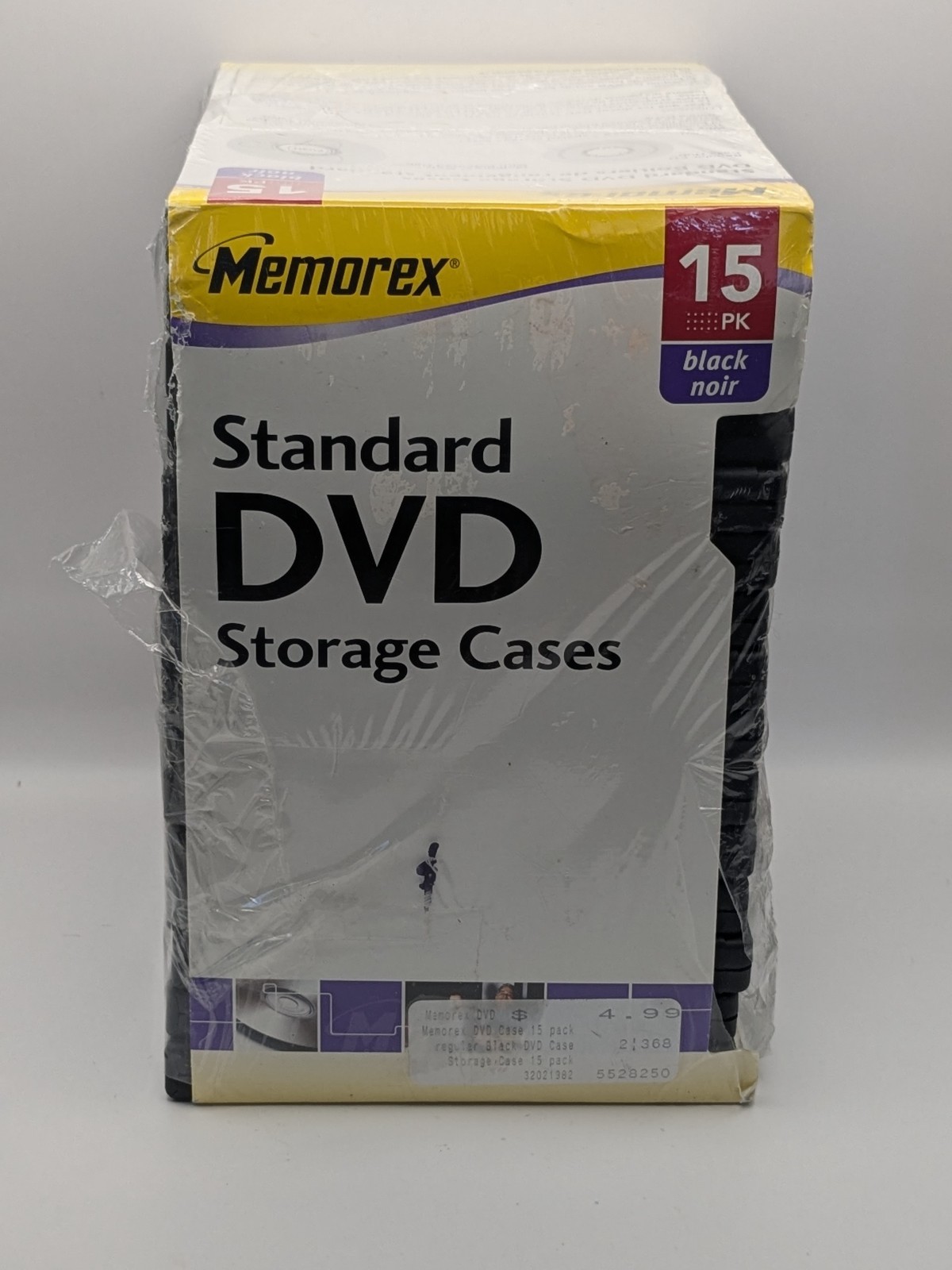 Memorex Standard DVD Storage Cases 15-Pack Black – New Sealed, Shelf Wear