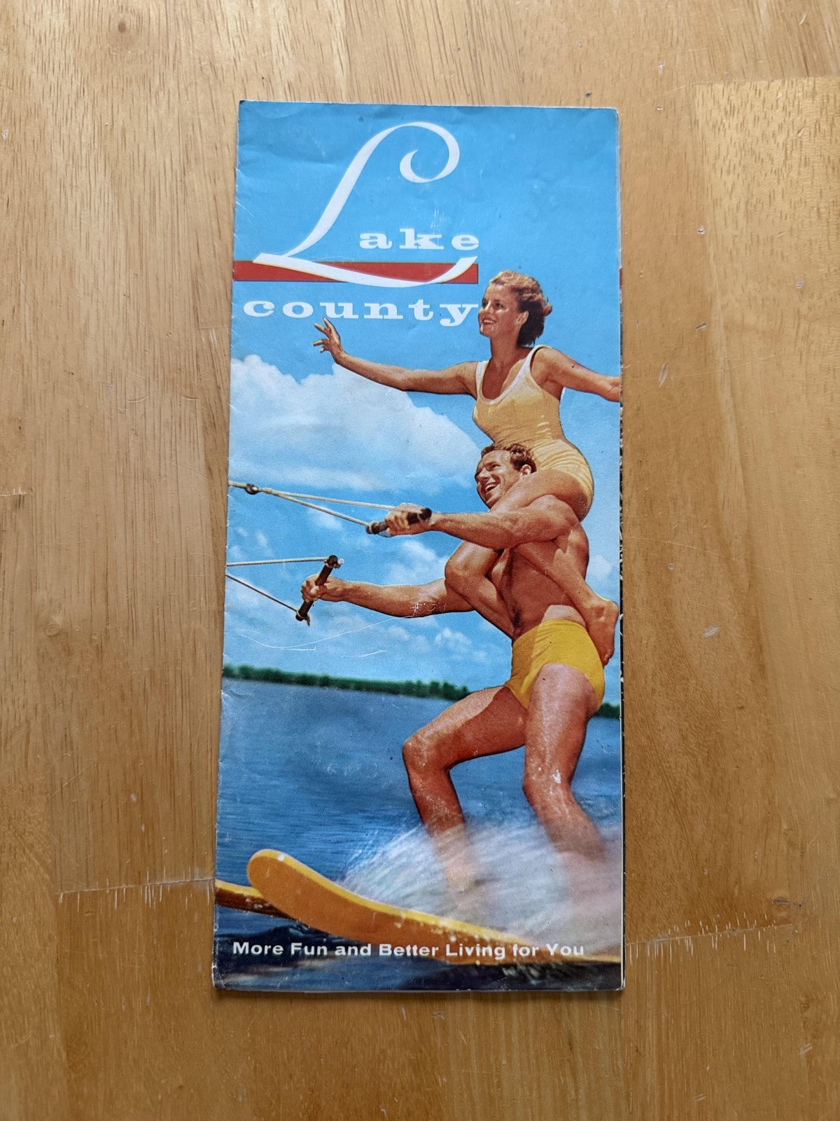 Vintage Lake County California Clear Lake Map Playland Tourist Travel Brochure