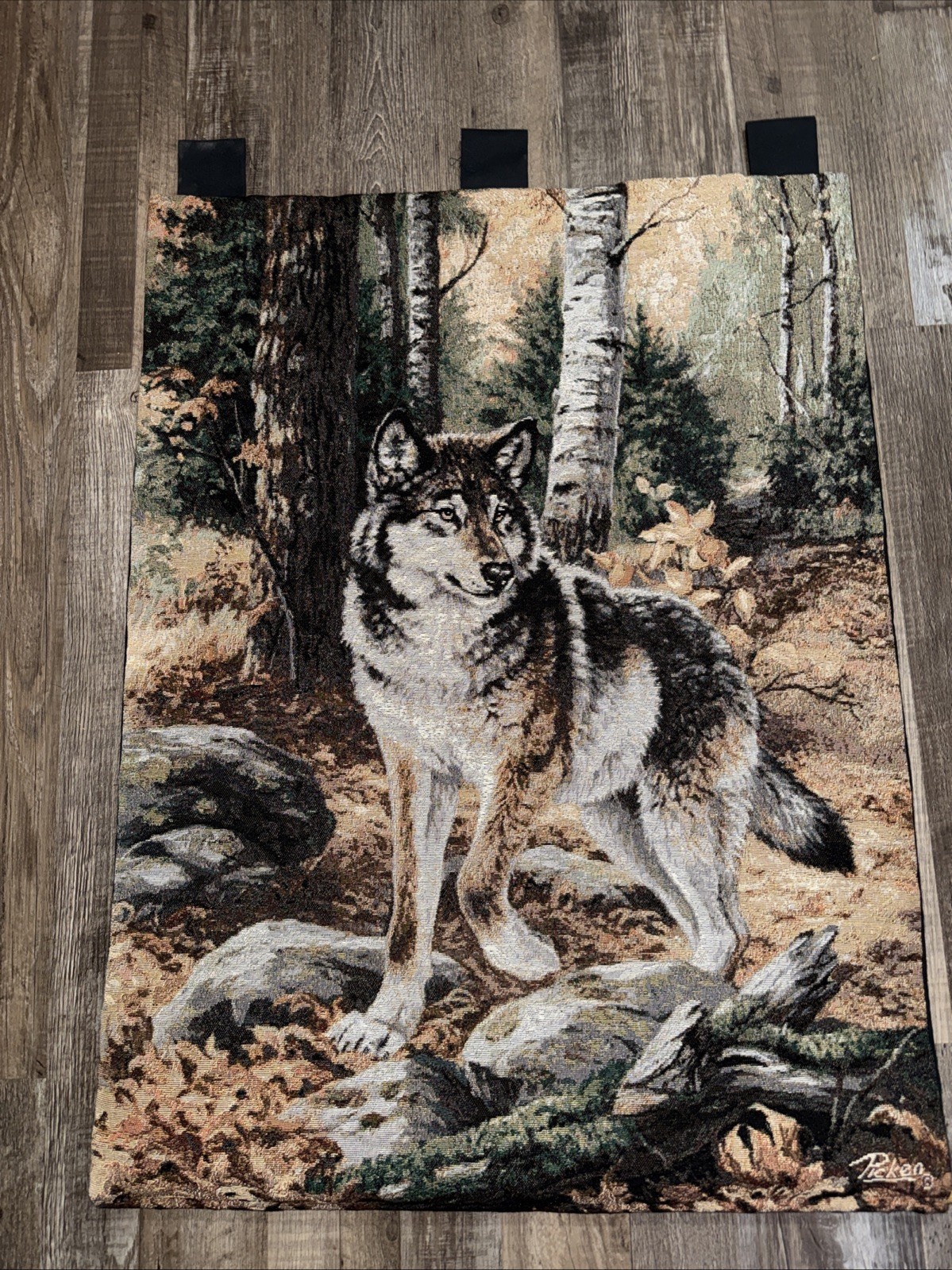 Vintage French Tapestry Beautiful Pictorial Wall Decor Tapestry 2x3 ft Free Ship