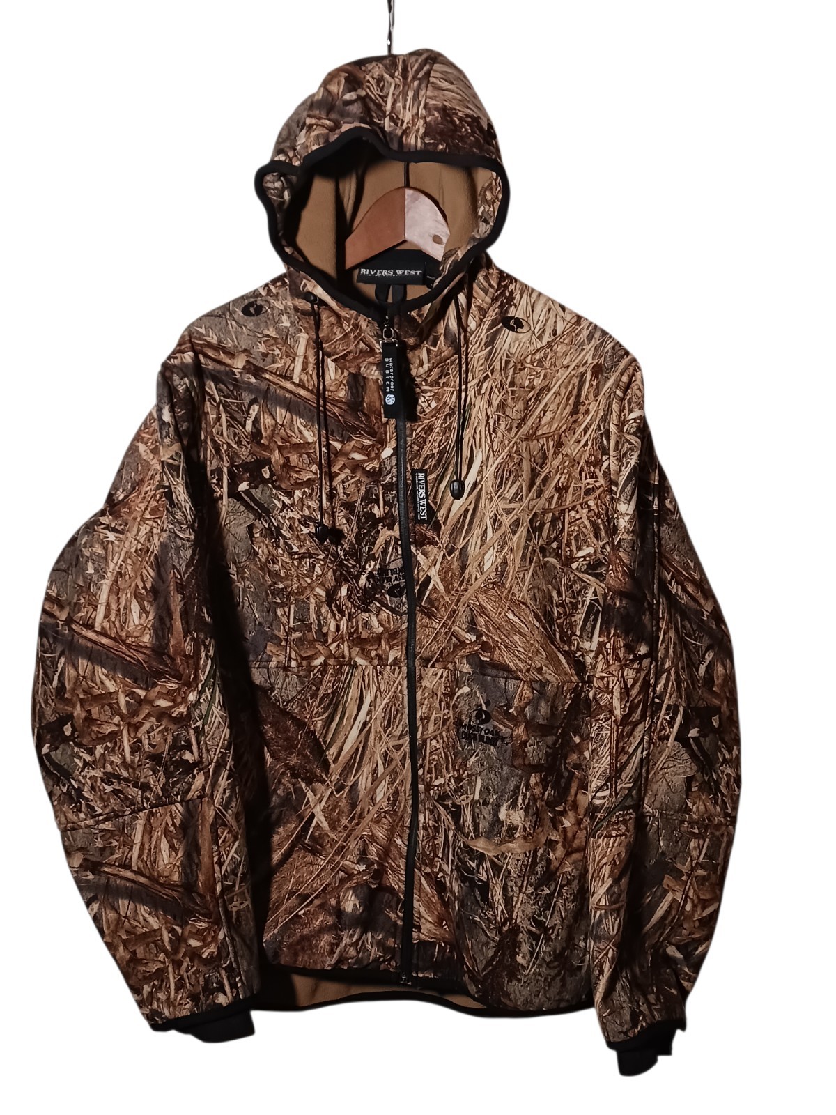 Rivers West H2P Waterproof Fleece Lined Mossy Camo Duck Blind Jacket Men's Large