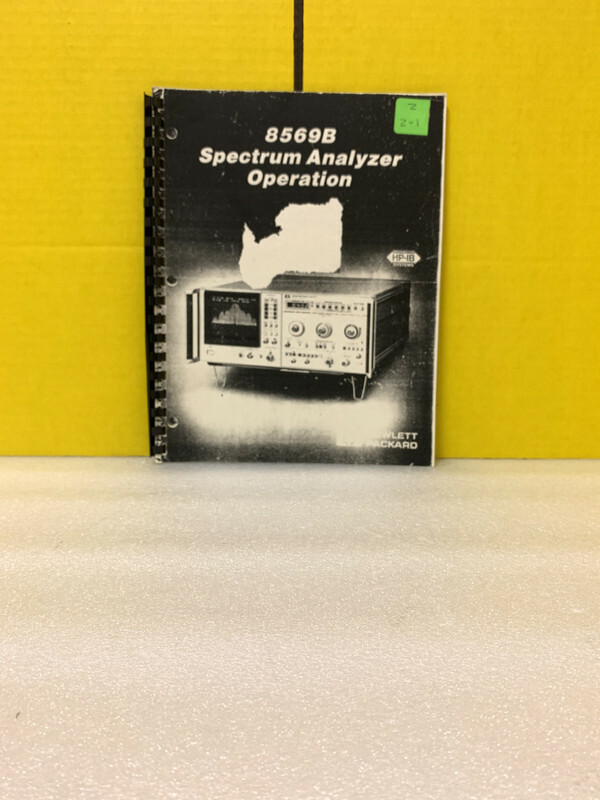 HP 8569B Spectrum Analyzer Operation Manual