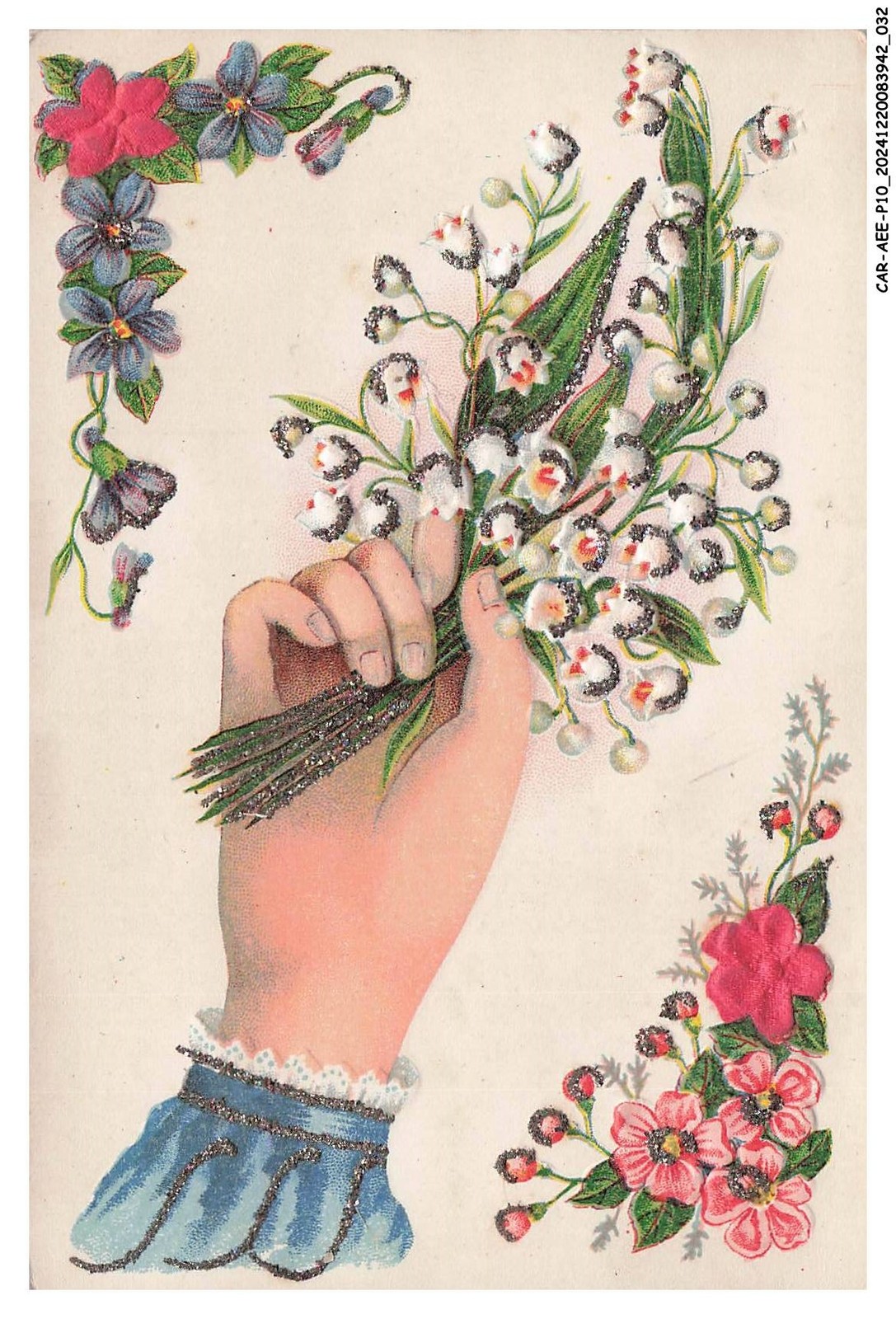 CAR-AEEP10-0509-FANTAISIE - A Hand Holding Des Fleurs