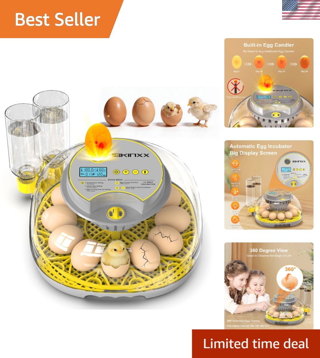 Incubator for Hatching Eggs-12 Egg Capacity, 2026 Newly Upraded Automatic Egg...
