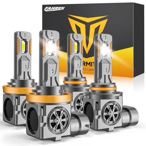 120,000LM H11 9005 Light Bulbs Combo, 1500% Brighter Wide Beam 9005+H11