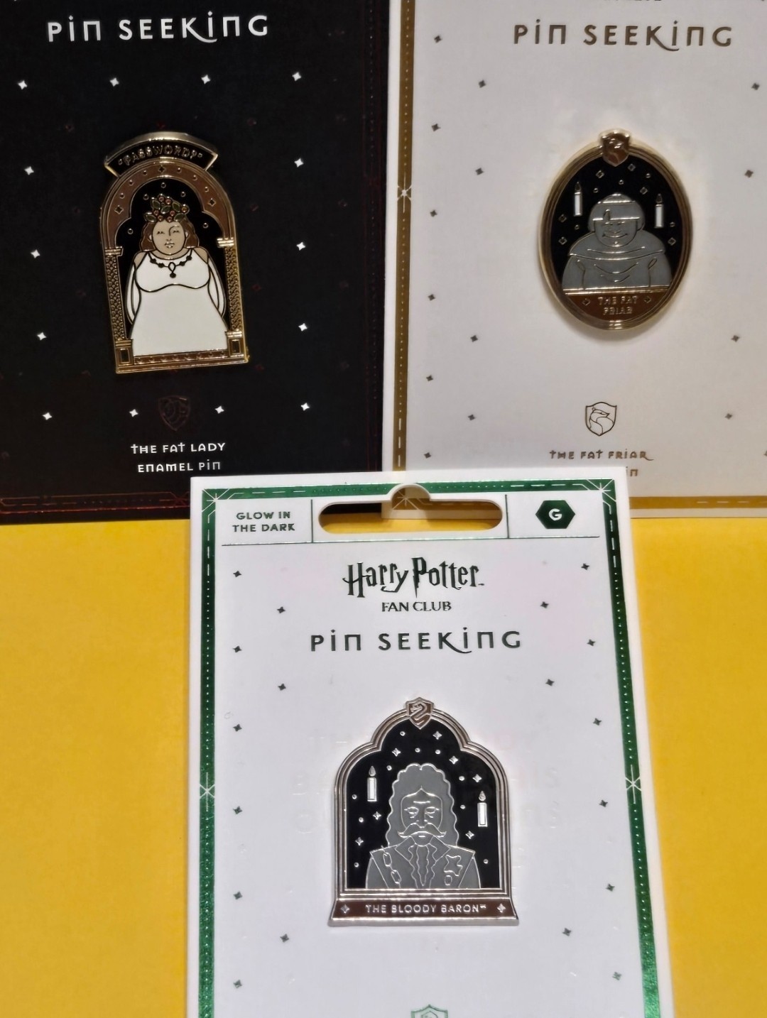 Harry Potter Fat Lady Fat Friar Bloody Barron Portrait Enamel Metal Pin Combo