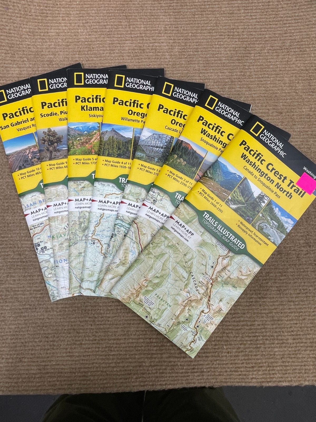 Pacific Crest Trail Maps National Geographic 1-5, 9, 10 PCT Topo Map Bundle