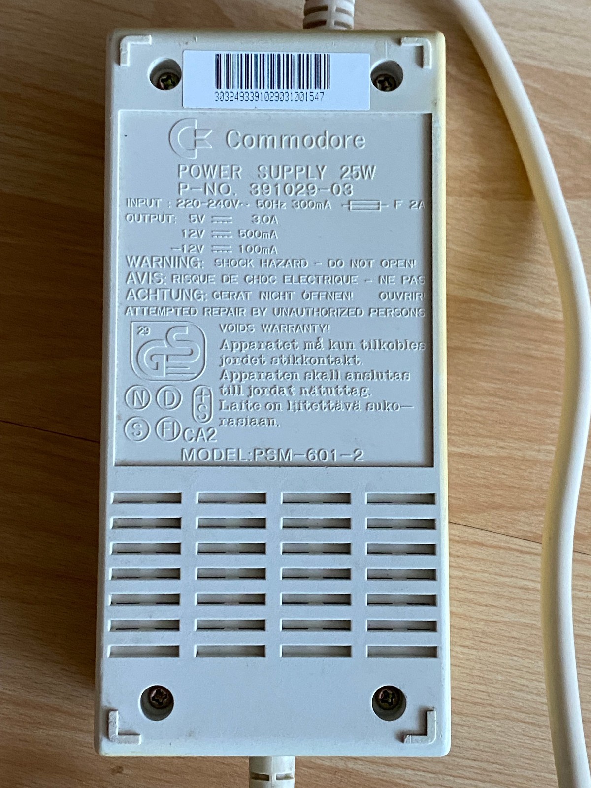 Power Supply 3.0 Amps For A500/A600/A1200, Tested