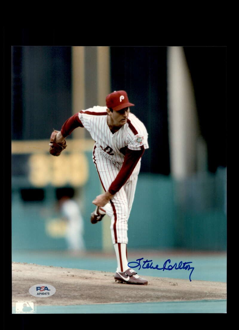 Steve Carlton PSA DNA Autograph 8x10 Photo Signed Phillies