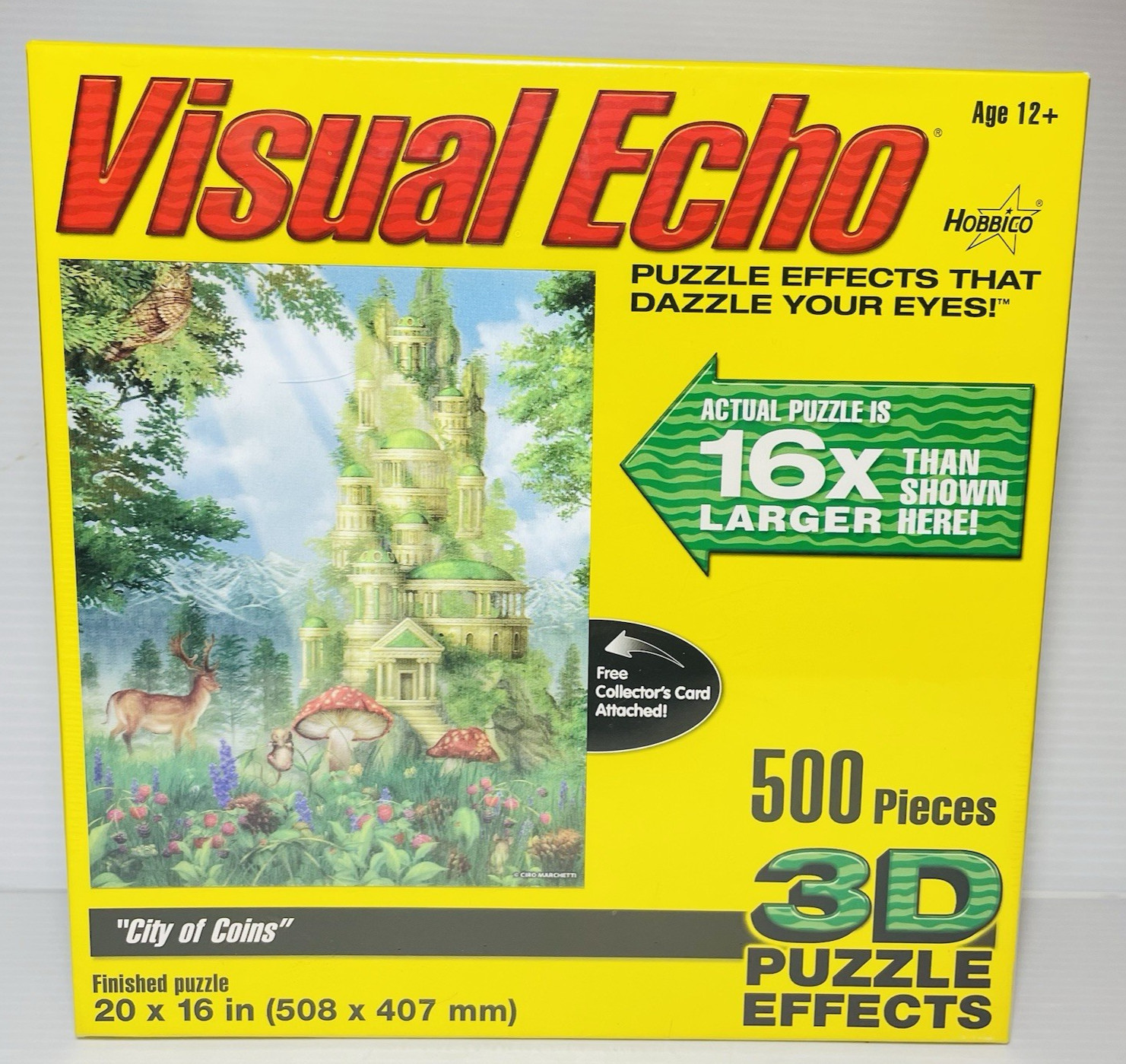 Rare Visual Echo "City of Coins" NOS 2007 3D 500 pieces puzzle made in Poland.