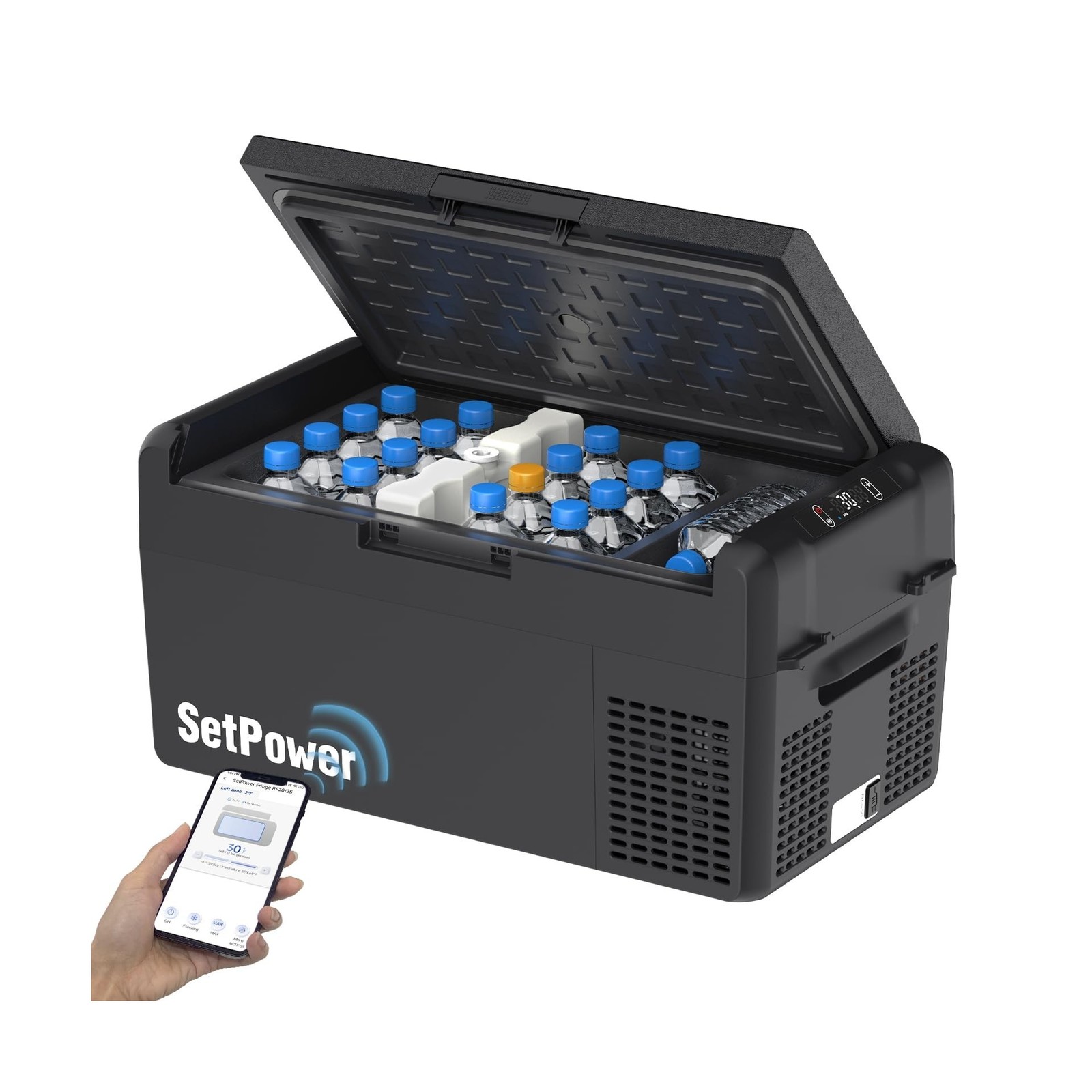 Setpower 12V Refrigerator 21 Quart Portable Freezer 50 Hours Keep Cool,Electr...