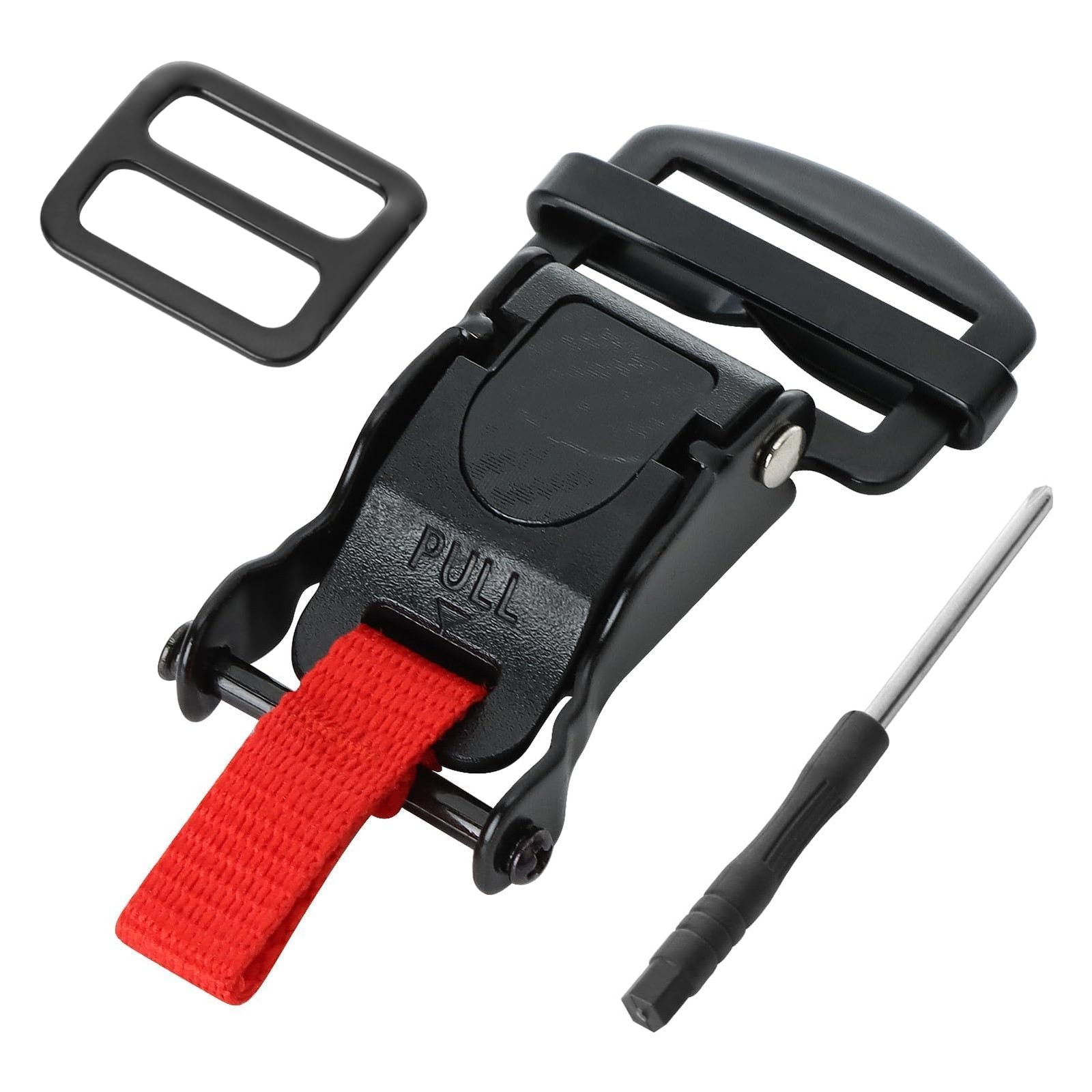 Liqqlex Motorcycle Helmet Quick Release Buckle Kit, Stainless Standard, Black 