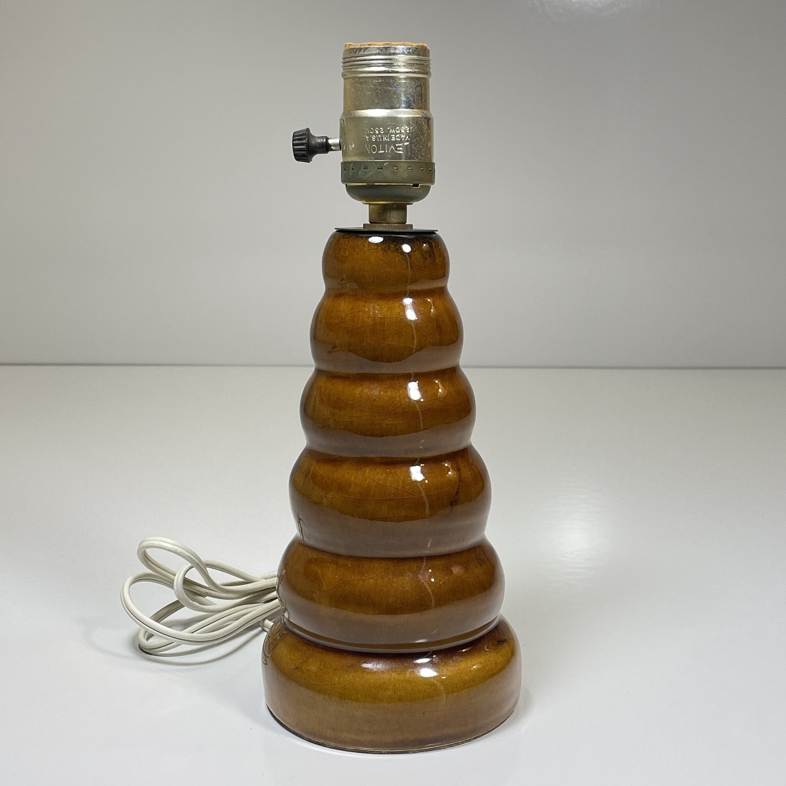 Vintage Van Briggle Art Pottery Table Desk Lamp 10" Tall - Works