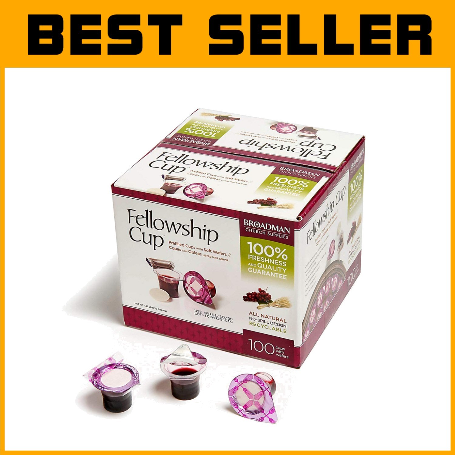 Prefilled Communion Cup with Juice and Wafer