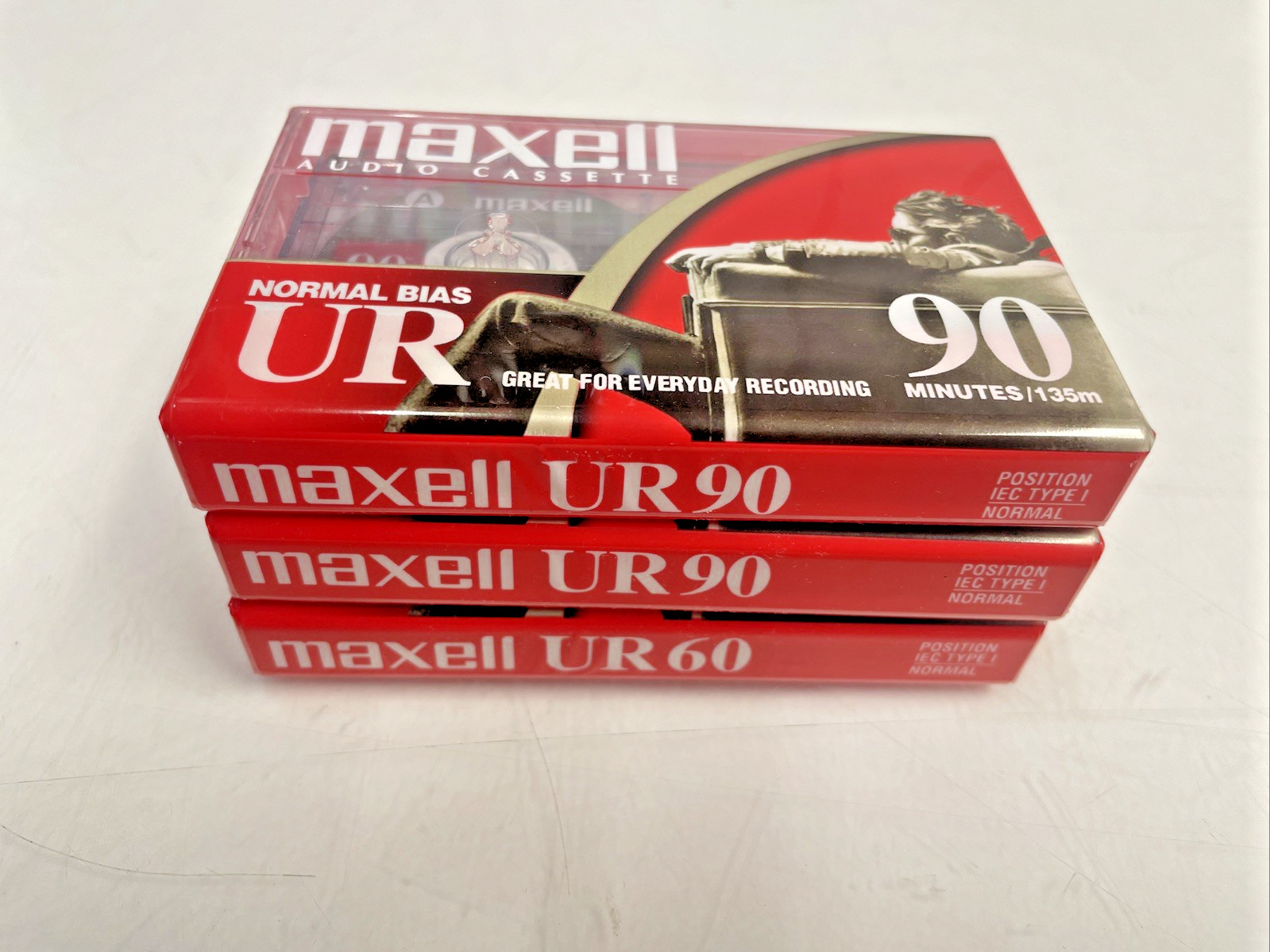 🔥 3X  Maxell UR 90 normal bias cassette  Brand new sealed  +