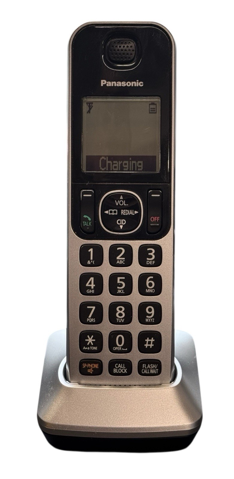 Panasonic KX-TGA402 Wireless Phone Handset w/ PNLC1040 Charging Cradle Batteries