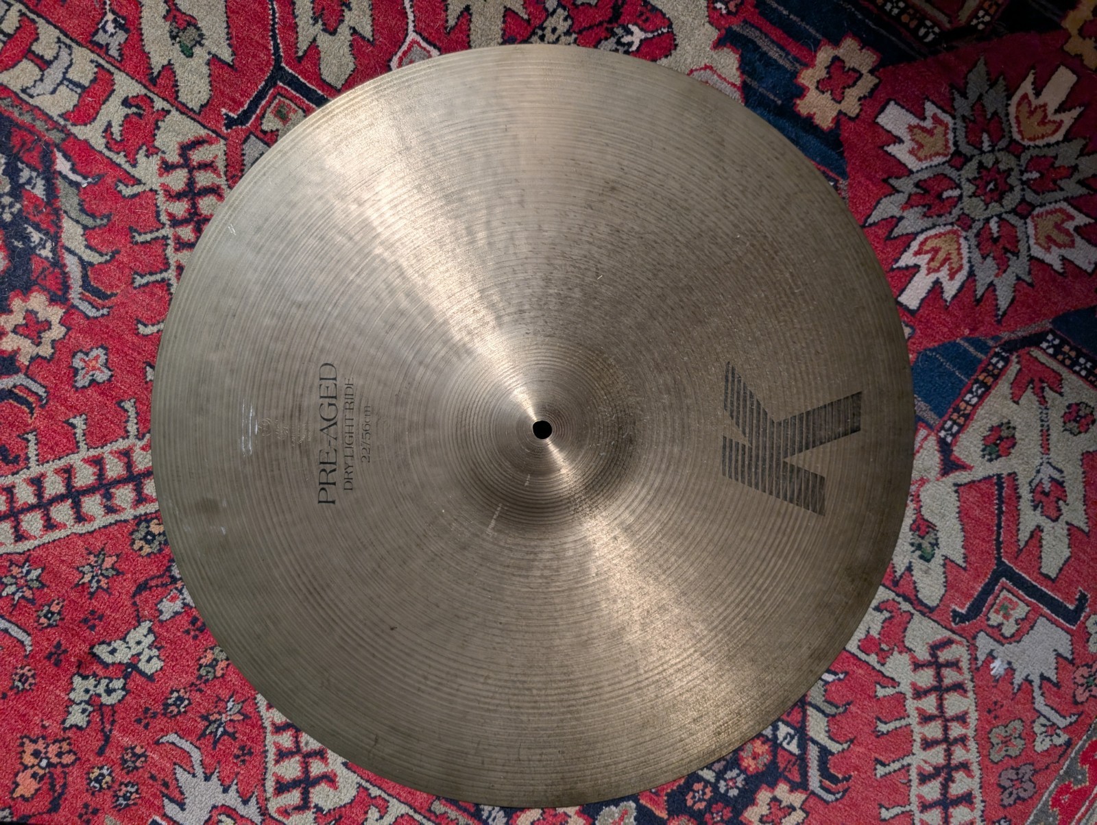 Zildjian K Pre-Aged Dry Light Ride 22", 2482 grams. With video!