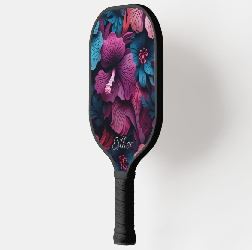 Beautiful Personalized hibiscus Pickleball Paddle