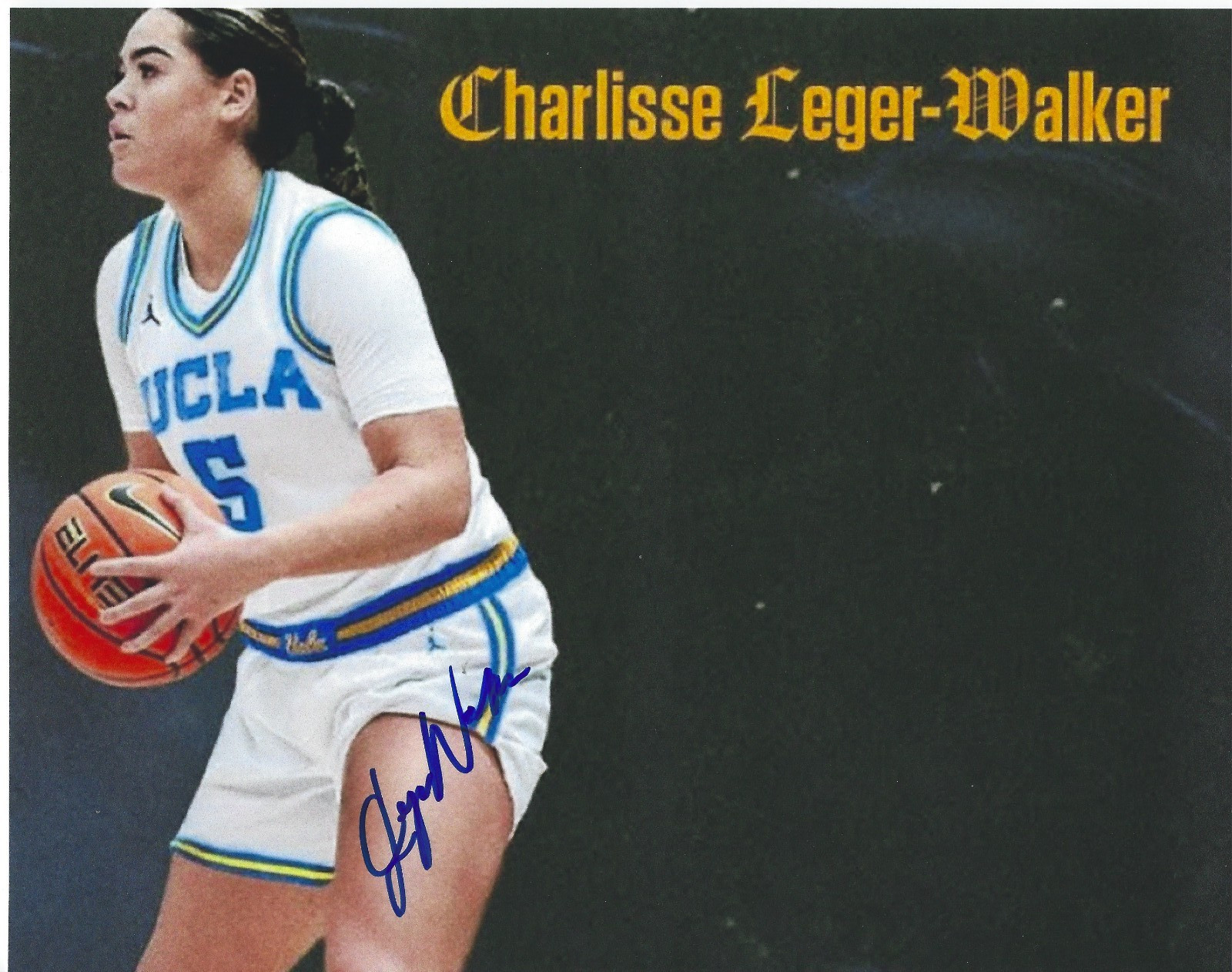 CHARLISSE LEGER-WALKER Signed 8.5 x 11 Photo Signed REPRINT Basketball UCLA