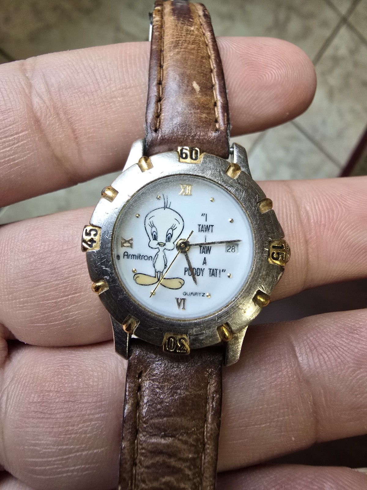 Kids Women Quartz Watch Duck Cartoon Pattern Silicone Strap Casual Wristwatch US