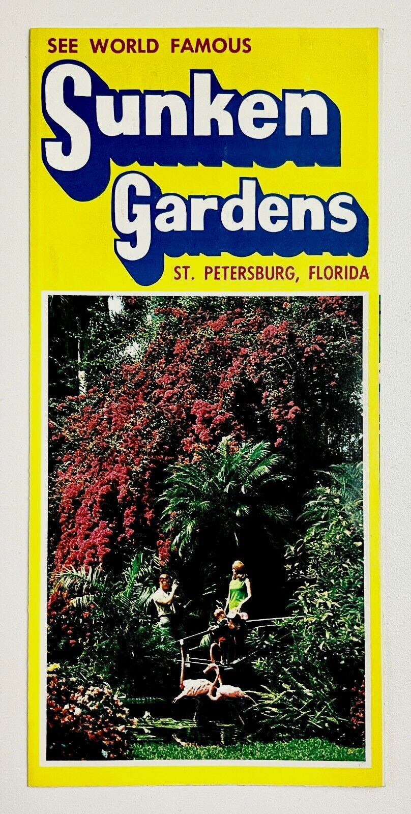 1960s St Petersburg Florida Sunken Gardens Vintage Travel Brochure Botanical Map