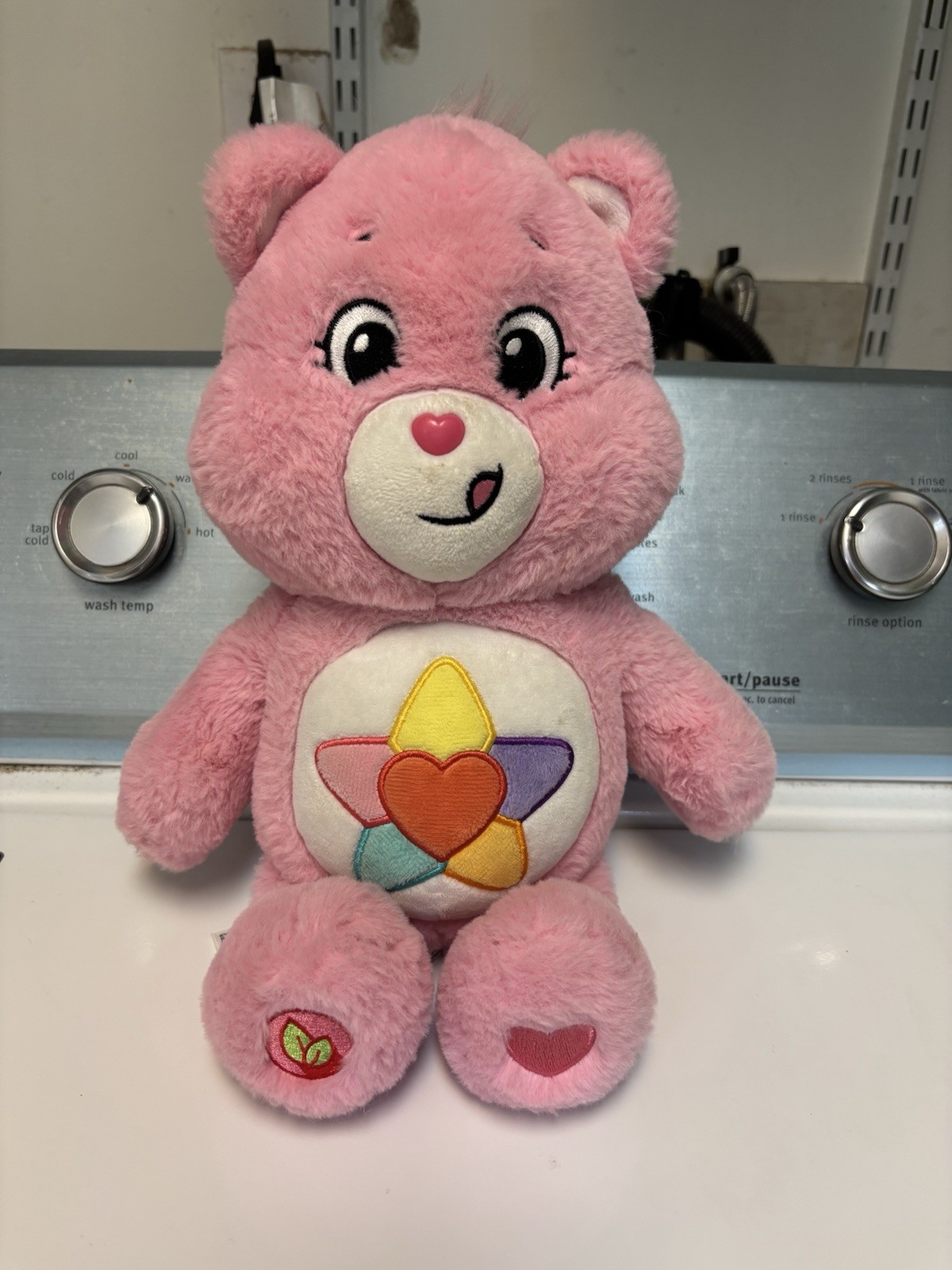 Care Bears Plush Pink Bear Love & Hearts Licensed Bear Toy 2023 Franchise