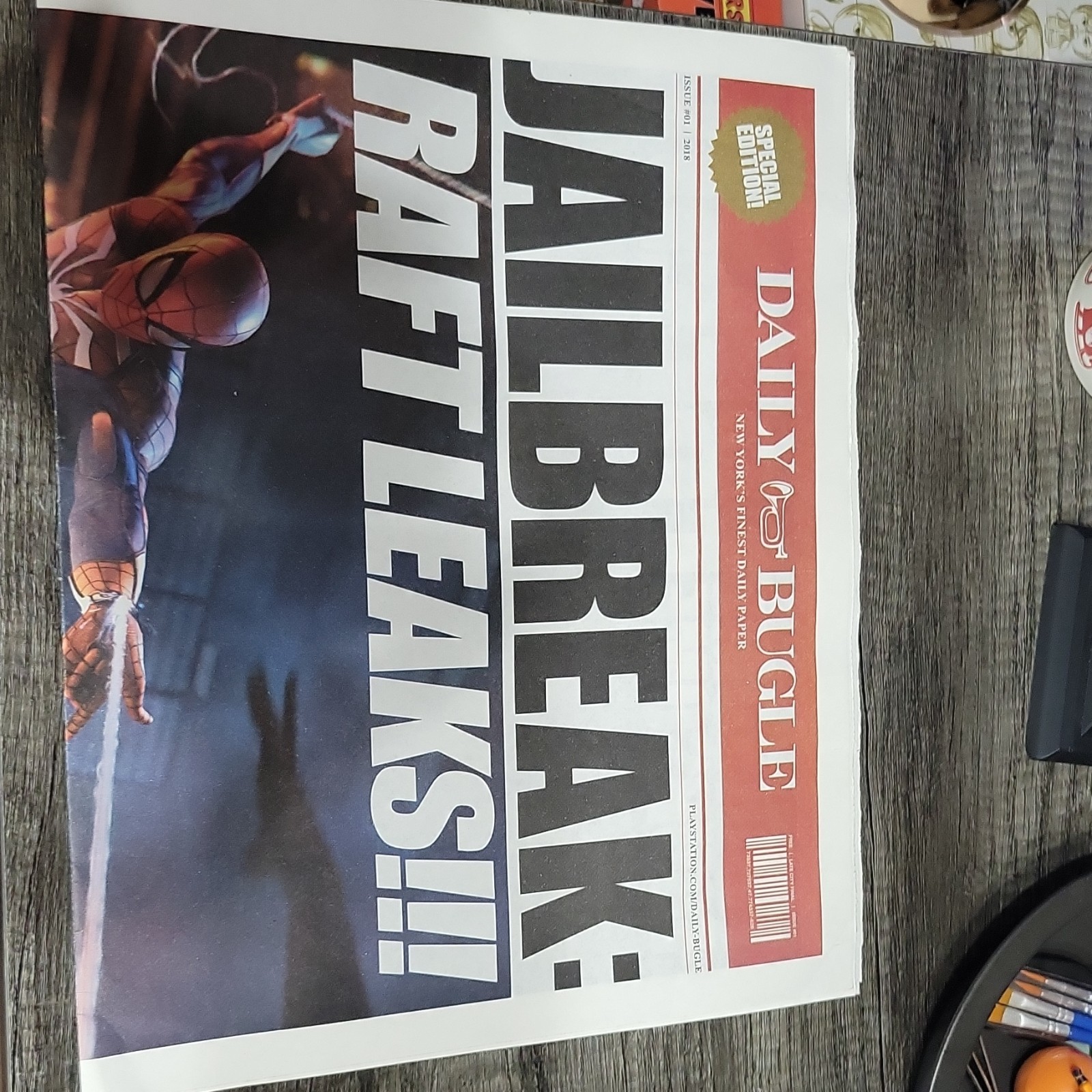 Marvel Daily Bugle Special Edition Spider-Man PS4 Video Game Memorabilia