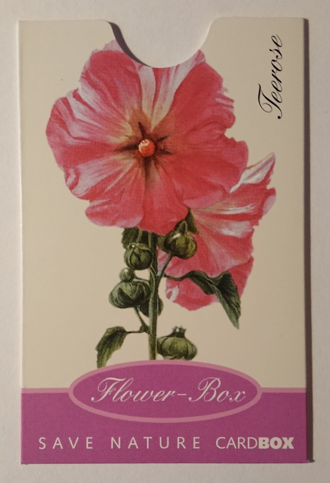 Card Holder Box Phone Card Bankkarte Ec Flower Box Save Nature Tea Rose