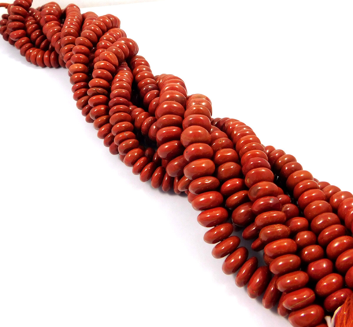 Red Jasper Rondelle Beads 15 Inch Strand Natural Gemstone Jewelry Wholesale Lot