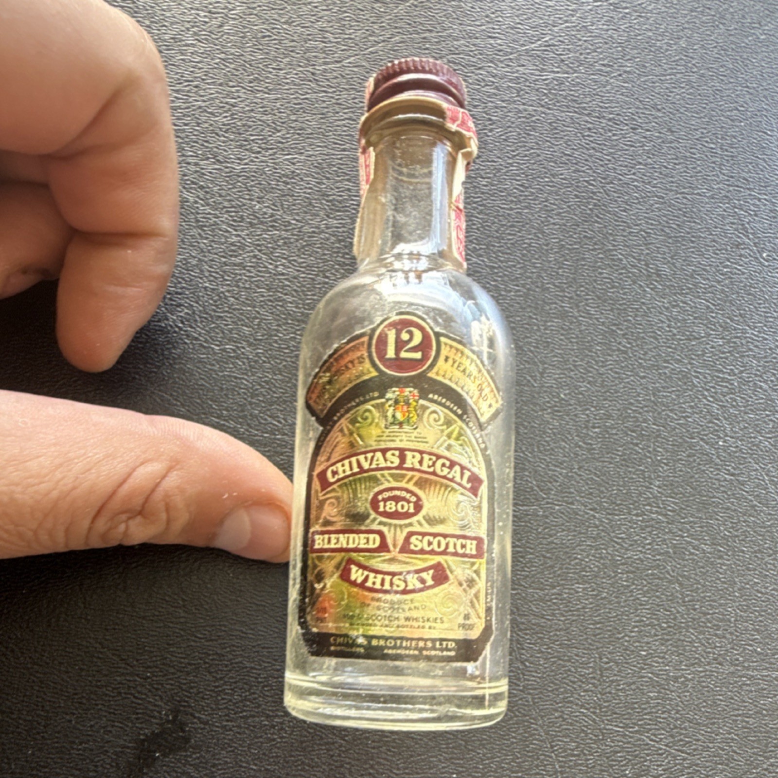 Chivas Regal Blended Scotch Whisky Miniature Bottle Clear 1/10 Pint