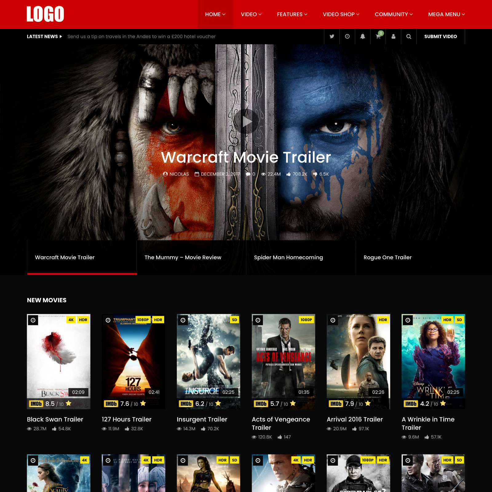 Online Movie Website Design for Sale with Free VPS Web Hosting