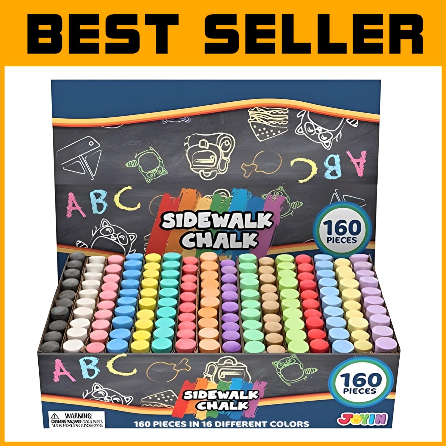 Ultimate Sidewalk Chalk Collection - 160 Pcs