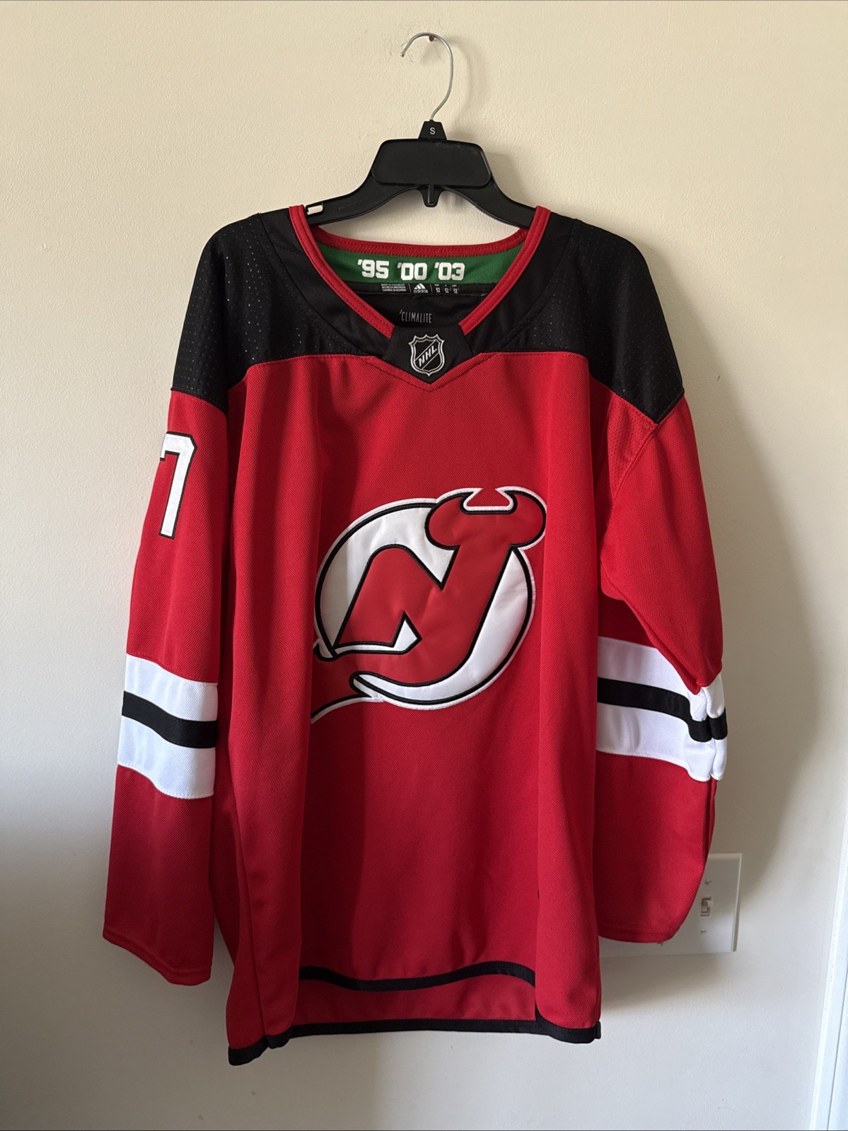 Men’s adidas Nikita Gusev #97 Autographed New Jersey Devils Home Jersey Sz 52