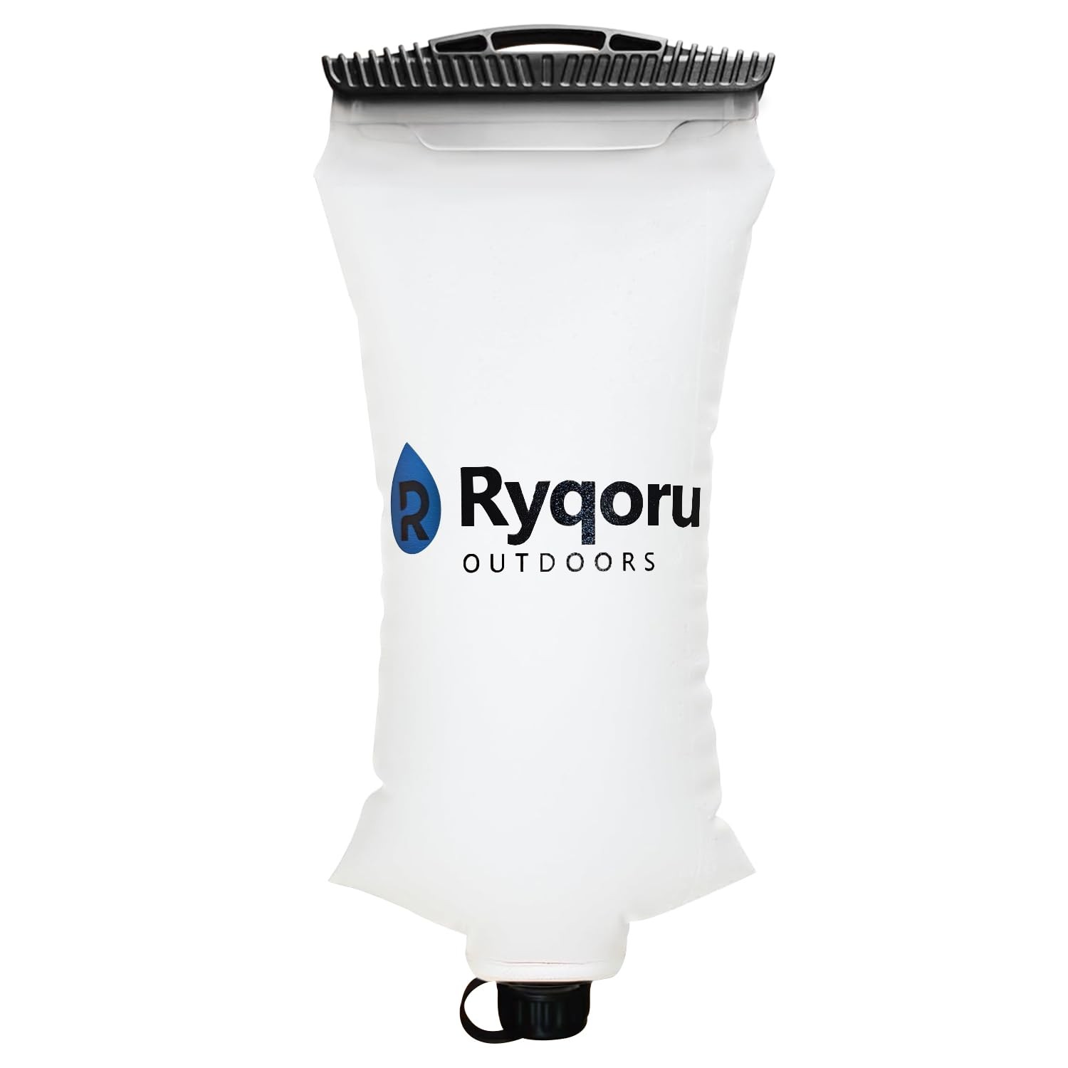 Ryqoru 2L Collapsible Water Bag, 28mm Thread TPU Hydration 67.6 Ounces, White 