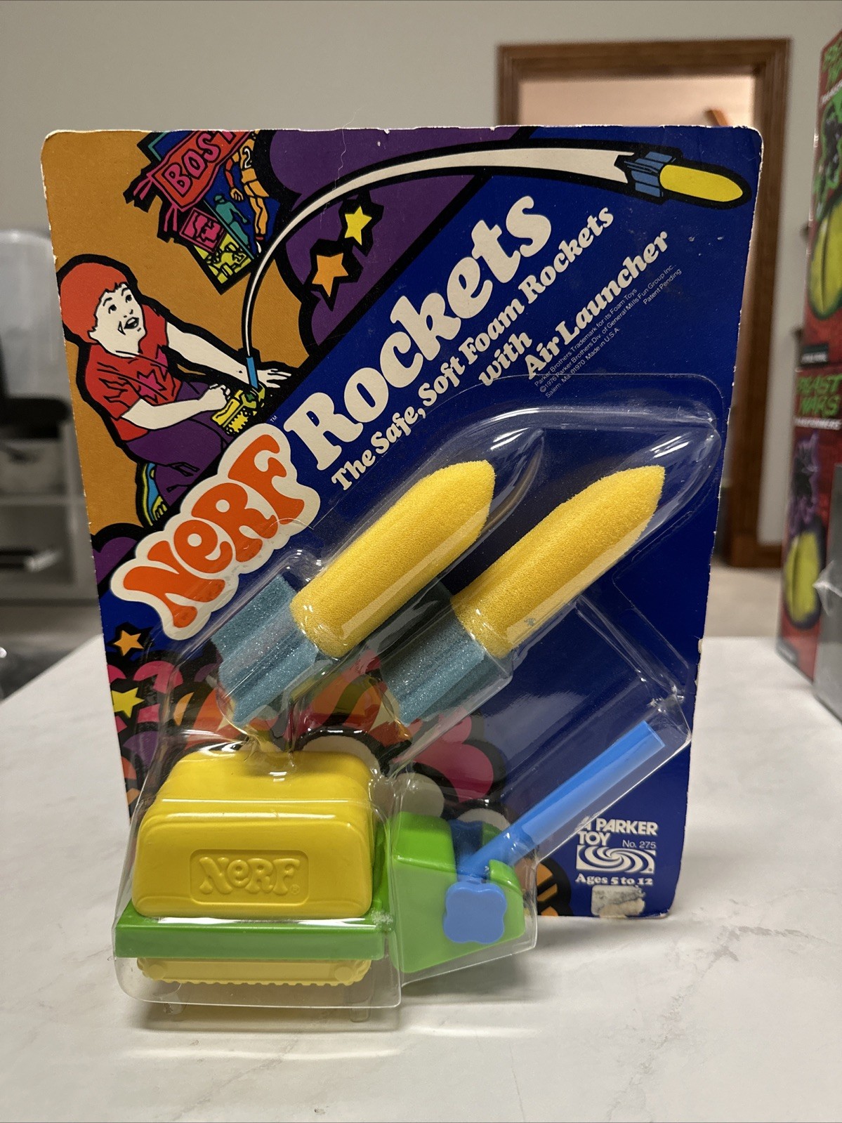 1976 Parker Brothers Nerf Rockets With Air Launcher New Factory Sealed